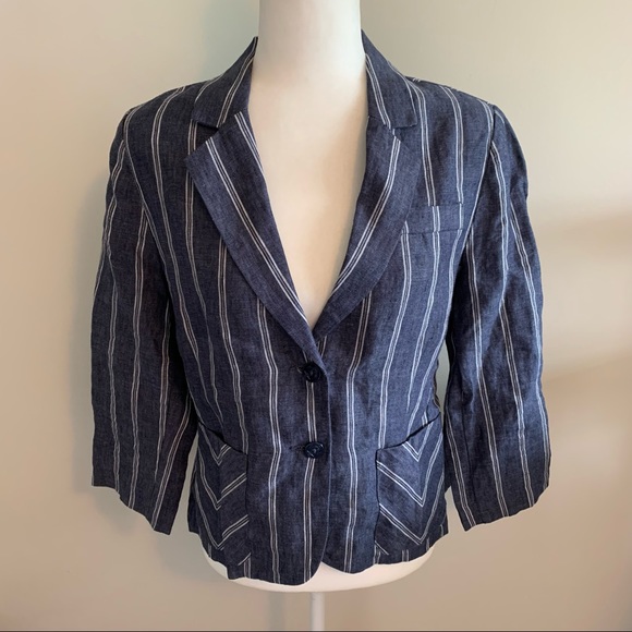 CAbi Jackets & Blazers - Cabi 100% Linen Striped Blazer